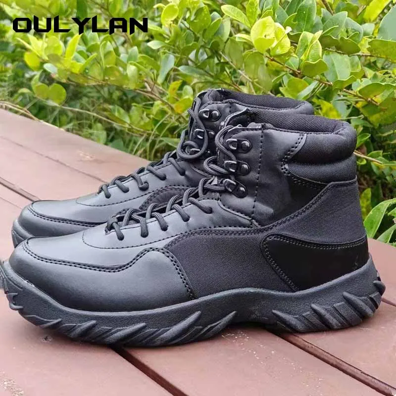 

Tactical Boots Men Women Outdoor Army Military Climbing Hiking Shoes Breathable Mid-top Boots Men's Shoes Desert Combat Boots