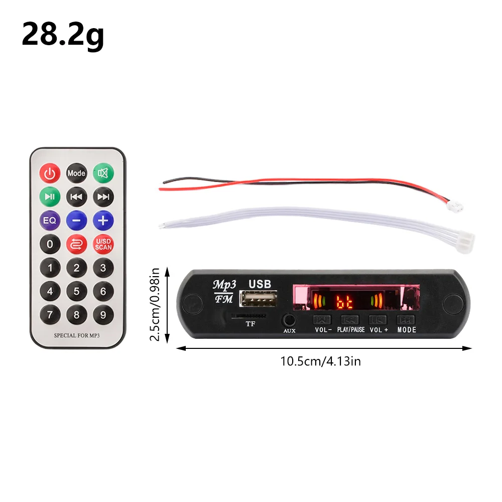 

MP3 WMA Decoder Board Audio Module USB TF FM Radio Bluetooth5.0 Wireless Music Car MP3 Player With Remote Control