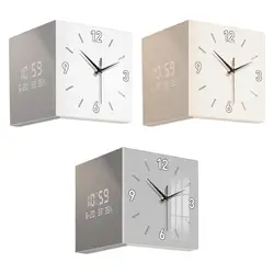 Double Sided Corner Clock Outdoor Gifts Wall Mount Indoor Wall Clock Ornament for Bedroom Farmhouse Living Room Patio Decoration
