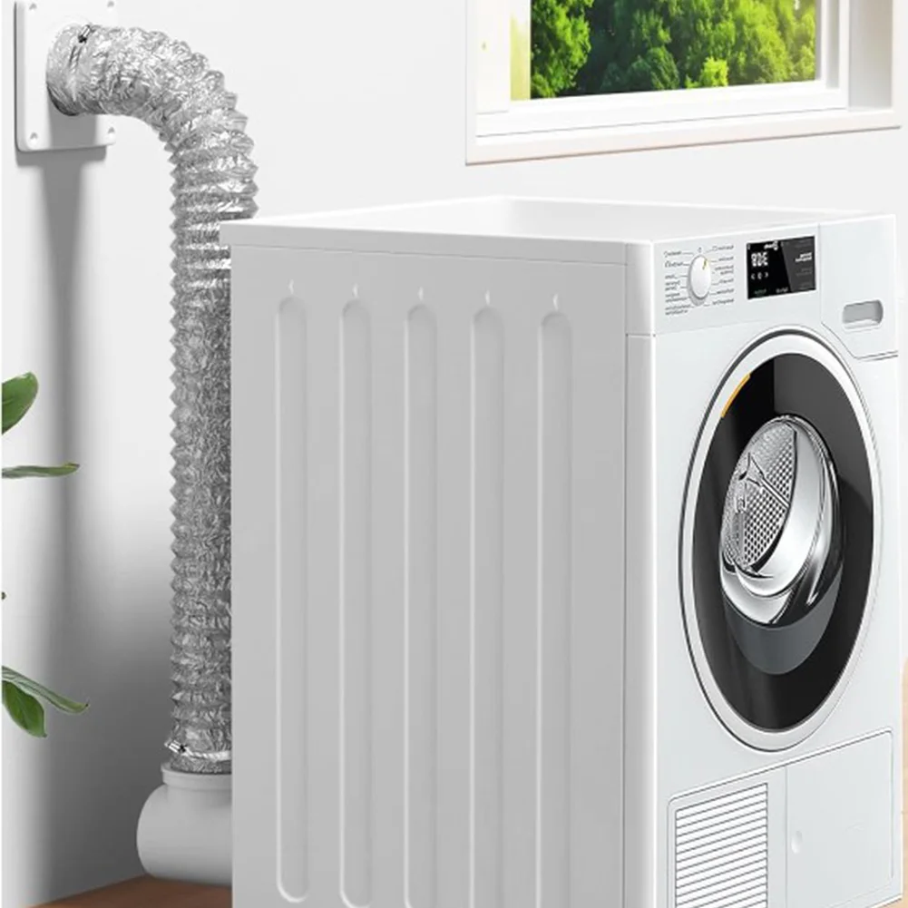 1set Dryer Vent Connector Kit With 8.2ft Aluminum Foil Hose Quick Connect Disconnect Home Decoration Connector Kit