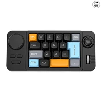 Teclado mecánico con cable programable con rueda de desplazamiento de volumen, Joystick de juego, teclado numérico intercambiable en caliente de 19 teclas para Win8/10/Mac