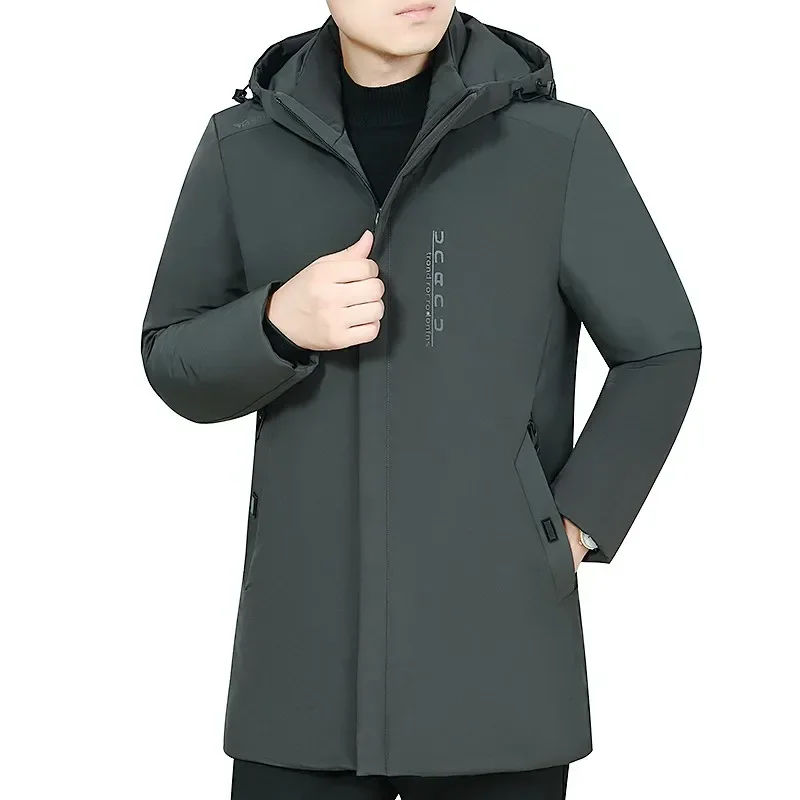 Parka con capucha de talla grande para hombre, abrigo informal de algodón grueso a la moda, prendas de vestir cálidas a prueba de viento, novedad de invierno