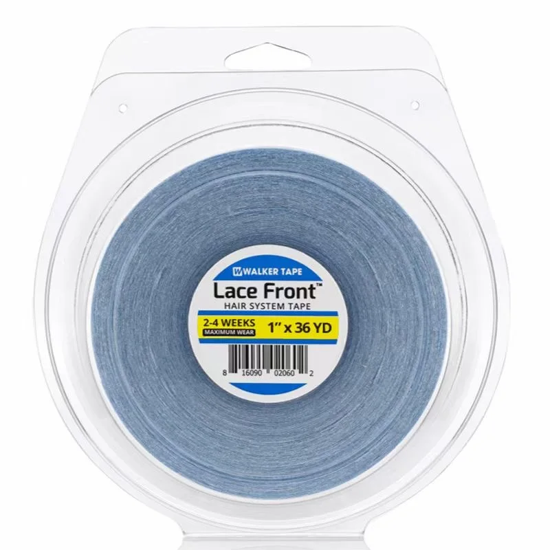 Walker Tape Brand 36 Yard Roll Lace Front Blue Tape 1 Inch and 3/4 Inch Adhesive Tape for Lace Wig and Toupee