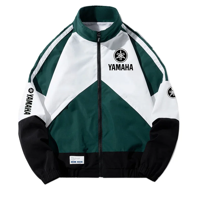 2026 Yamaha Logo Men's Windbreaker Sportswear Casual Jacket Men's Baseball Jacket Hip Hop Patchwork Loose Jackets Spring Autumn