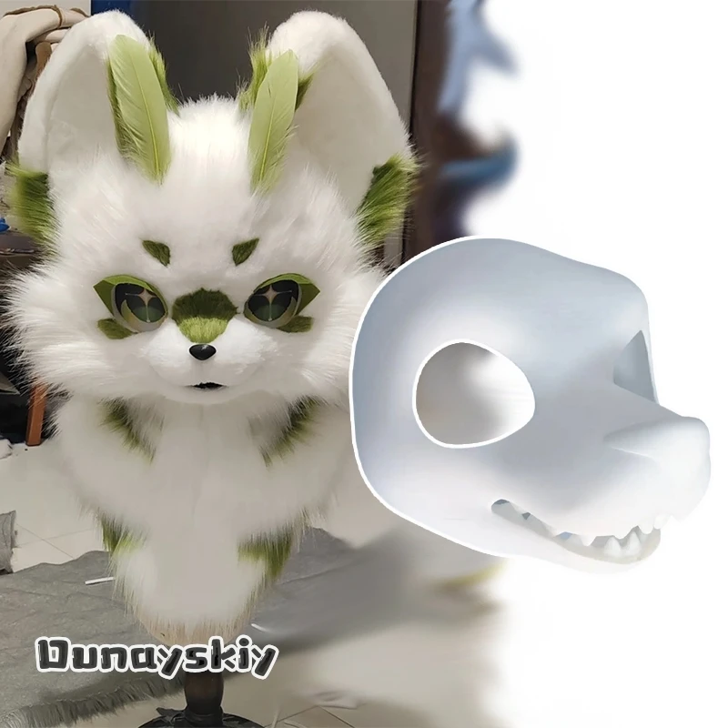 3D Tier Pelzigen Cosplay Hund Schädel Kigurumi Requisiten Polymilchsäure Maske 3D Druckkopf Fursuit Halloween Weihnachten Party Angepasst