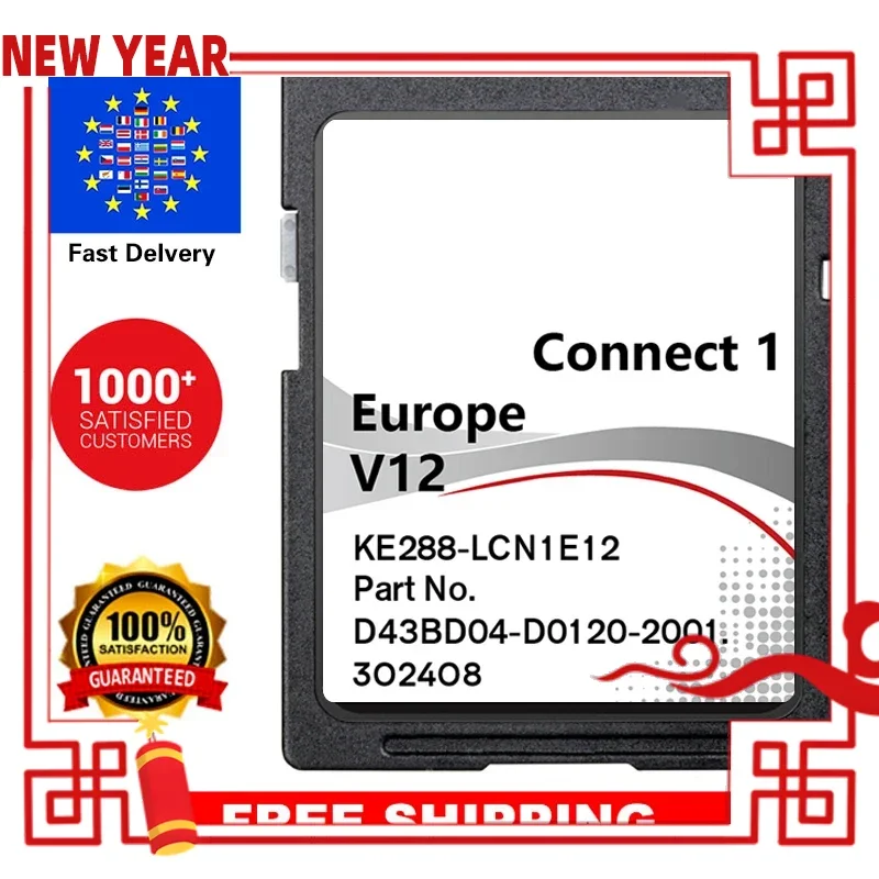 

Connect1 V12 SD Card Sat Nav Update 2022 map Cover All Europe Navigation for Nissan Micra/Note/Cube/Juke/X-Trail/Qashqai Car