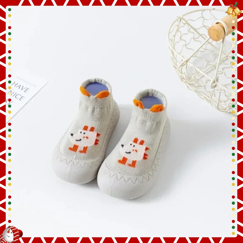 

Детские напольные туфли и носки, 1 пара обуви для малышей, новая нескользящая обувь на резиновой подошве для новорожденных, детские носки