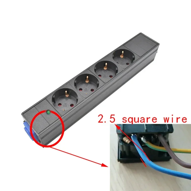 PDU Power Strips Schuko Powerlink box Power amplifier audio 3P Aviation in/out plug LED display1-11AC EU output SOCKET