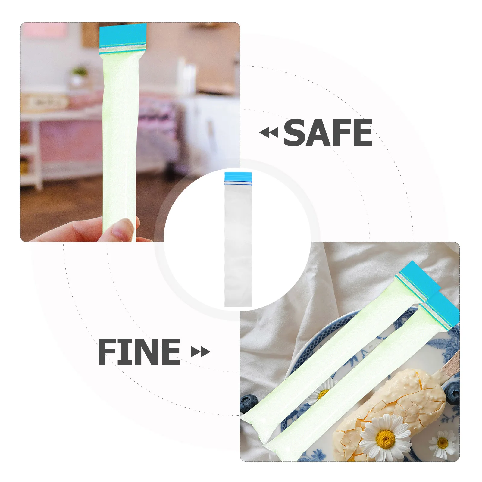 

100pcs Sucker Making Bags Transparent Ice Candy Molding Pouches Summer Outdoor Lightweight Portable Sealing Juice Yogurt