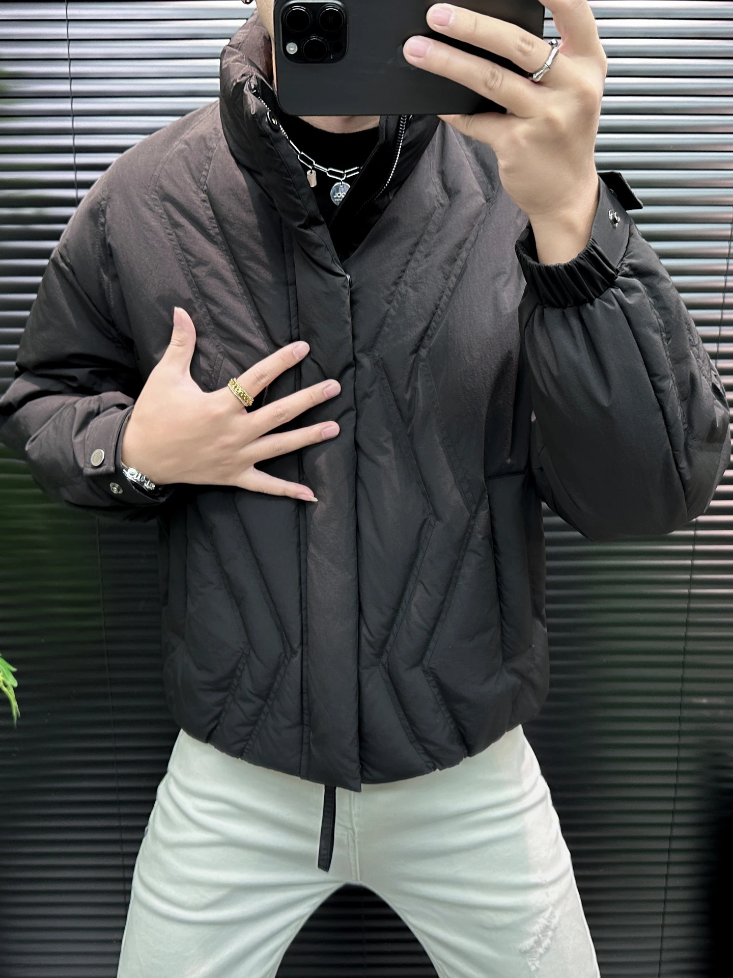 

High-End Men's Short down Jacket Luxury Lightweight Warmth Duck Feather Stand Collar Men's Winter Outerwear 50% White Duck down