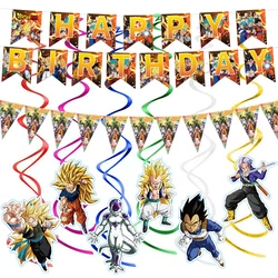 Dragon Ball Banner Goku Birthday Party Decoration Streamers Party Favors Background Baby Shower Supplies Kids Boys Gifts Toys