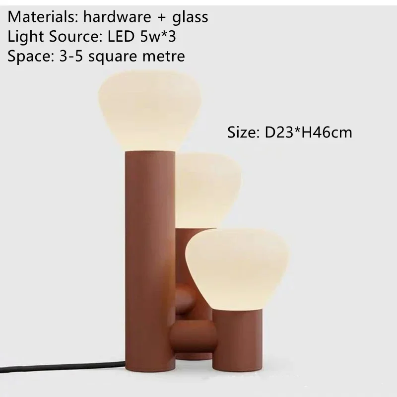 Parc Table Lamp Nordic Modern Minimalist glass lampshade Creative coloured lamp For Living Room Coffee Bedroom Bedside Light