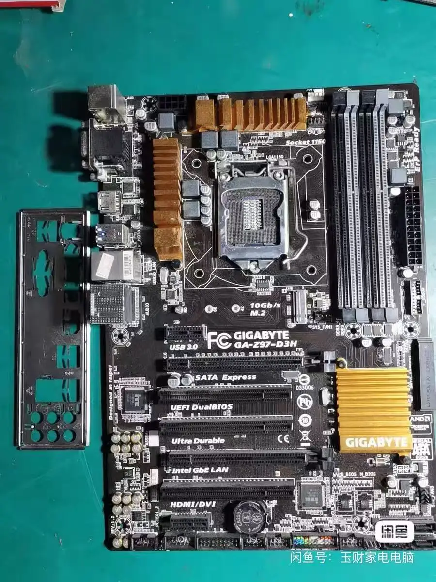 Gigabyte GA-Z97- D3H motherboard. LGA1156 pin, supports DDR3 memory, interface is relatively complete: with M.2 , USB3.0