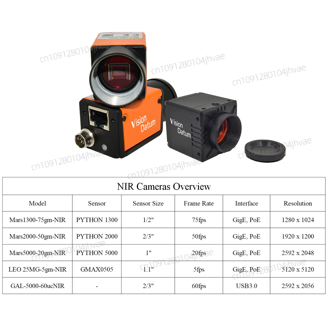 

Factory Outlet Surface Detect Monitoring Camera NIR RGB Color Near Infrared Camera with Cameralink Interface