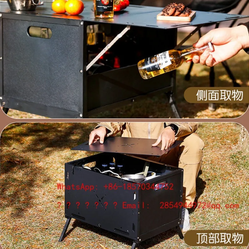 Outdoor Storage Box Table Integrated Extension Table Tactical Table Aluminum Alloy Car Trunk Car Storage Box