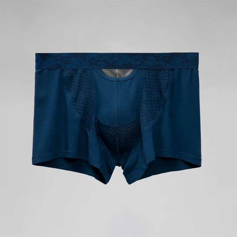 

Spermycordbullettypeseparationpantiesmen'sscrotal support vein bottoms ice silk bag varicose flat corner British sweatpants head