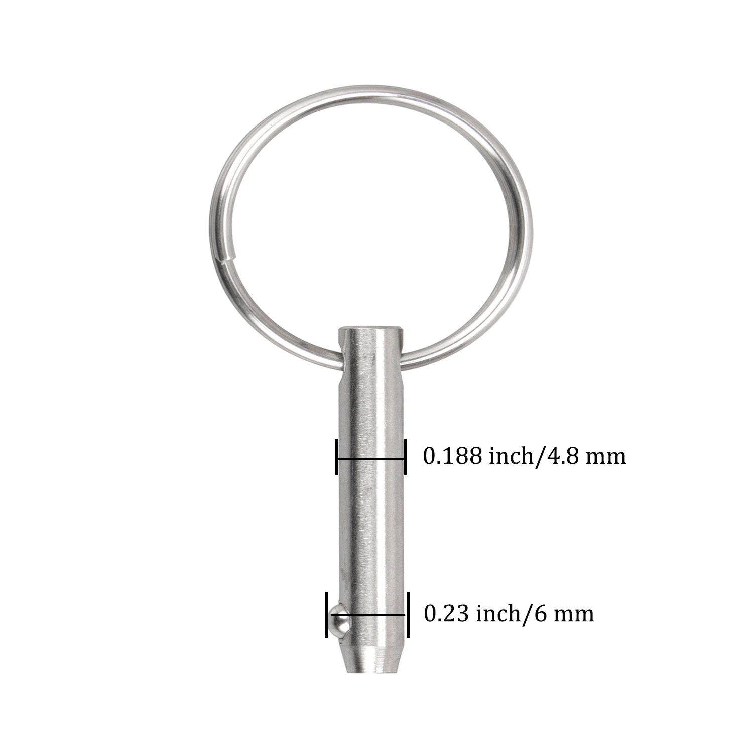 Marine 316 Stainless Steel Quick Release Pin Bimini Top Pin, Diameter 3/16