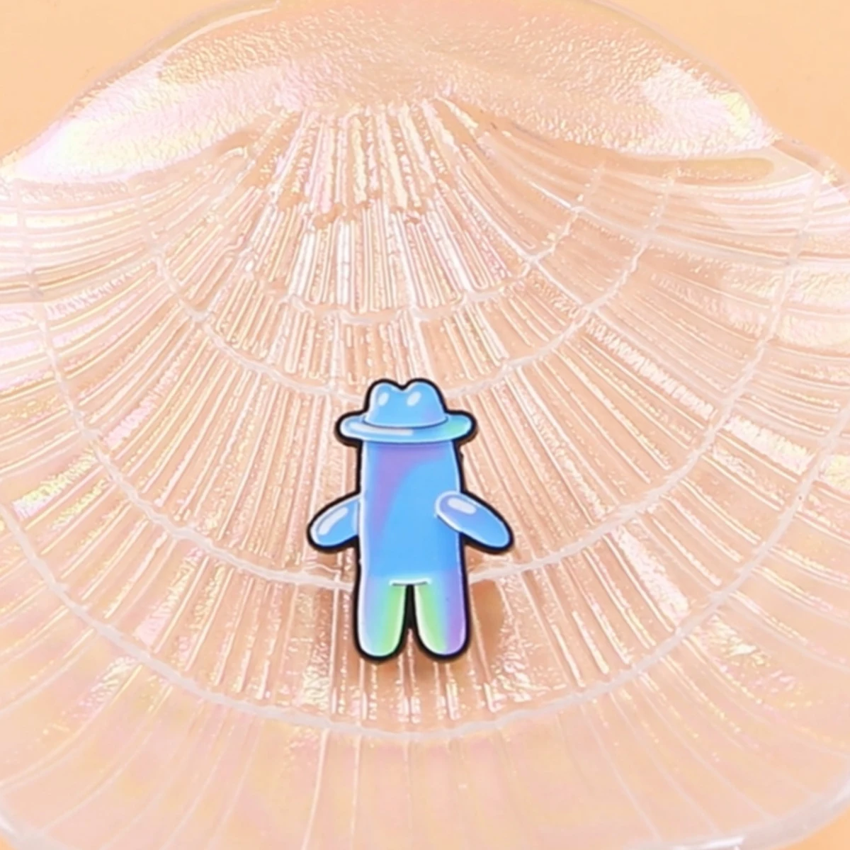 

Blue Figure Enamel Pin Funny Guy Brooch for Backpack Hat Lapel Pin Cool Cartoon Badge Jewelry Gift for Friends