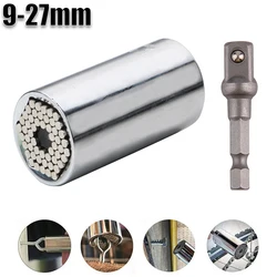 9-27mm Universal Torque Wrench Head Set Socket Sleeve Power Drill Ratchet Bushing Spanner Key Magic Grip Hand Tools For Home DIY