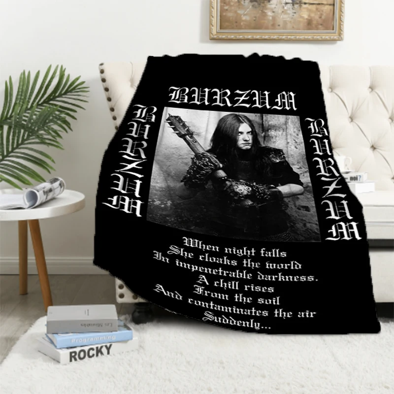 Burzum Filosofem Throw Soft Plaid With Print Sofa Quilt Luxury Blanket Fluffy Bed Blankets Plead Cover Downy Custom Cobija Knee