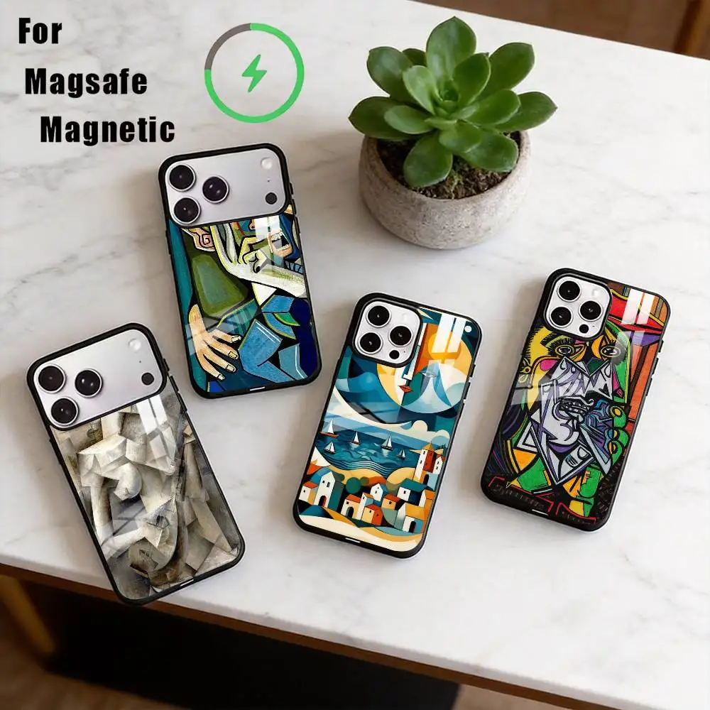 

Picasso Abstract Art Painting Phone Case For iPhone17,16,15,14,13,12,11 Plus,Pro Magnetic For Magsafe Wireless Charging
