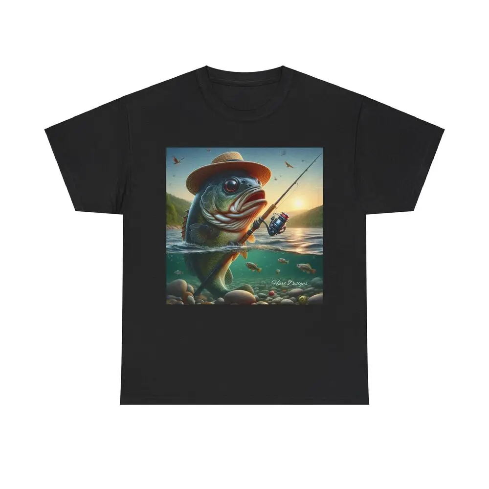 Men's Largemouth Bass Fish, Fishing Lure  Unisex T-shirts Luxury brand vintage oversized