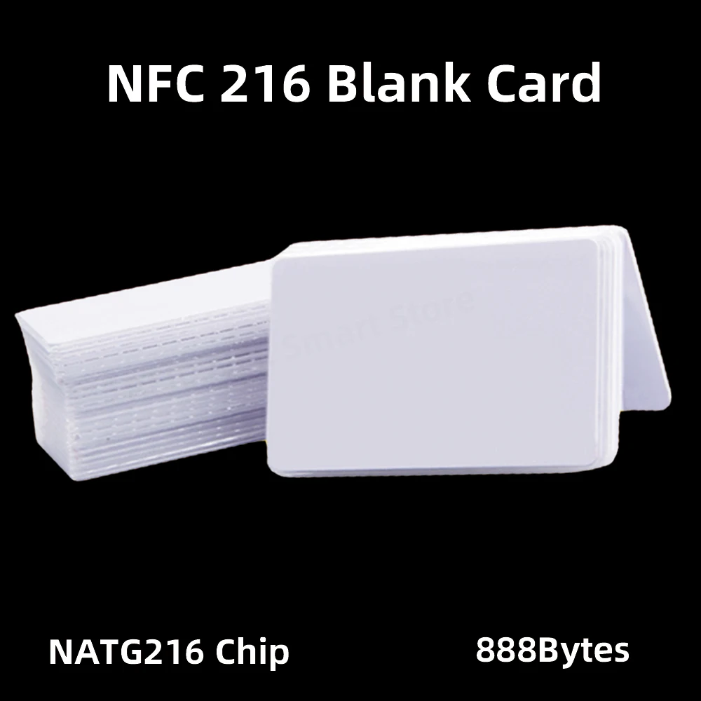 Imagem -05 - Impermeável Pvc em Branco Nfc Cartões Rfid hf 888bytes Negócios Anti-falsificação Link Ntg 216 1356 Mhz 10 Pcs 50 Pcs