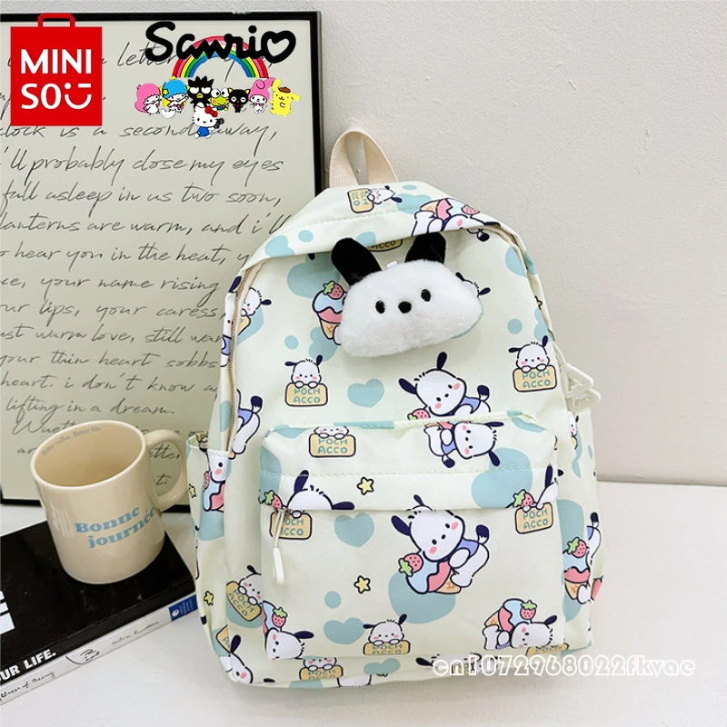 Ransel anak perempuan Miniso Sanrio, ransel anak perempuan ringan dan berkualitas tinggi, ransel mahasiswa kapasitas besar dan modis