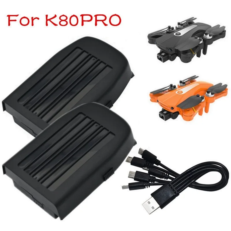 

K80PRO K80 PRO RC Drone Batterys 7.4V 2200mAh Battery For K80PRO RC Drone Accessories K80 PRO Battery 7.4V USB Cable/EU Plug