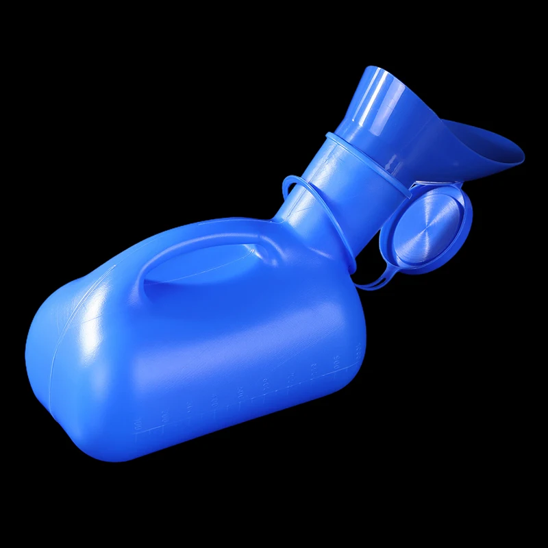 New 1000ML Blue Unisex Urinal Mobile Toilet Pee Storage Tool Travel Car Pee Bottle With Lid Pee Large Capacity Urinary Bottle