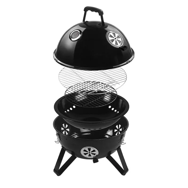 

Household Outdoor Charcoal Grill Outdoor Large Round Thickened Carbon Grill Rack Full Set