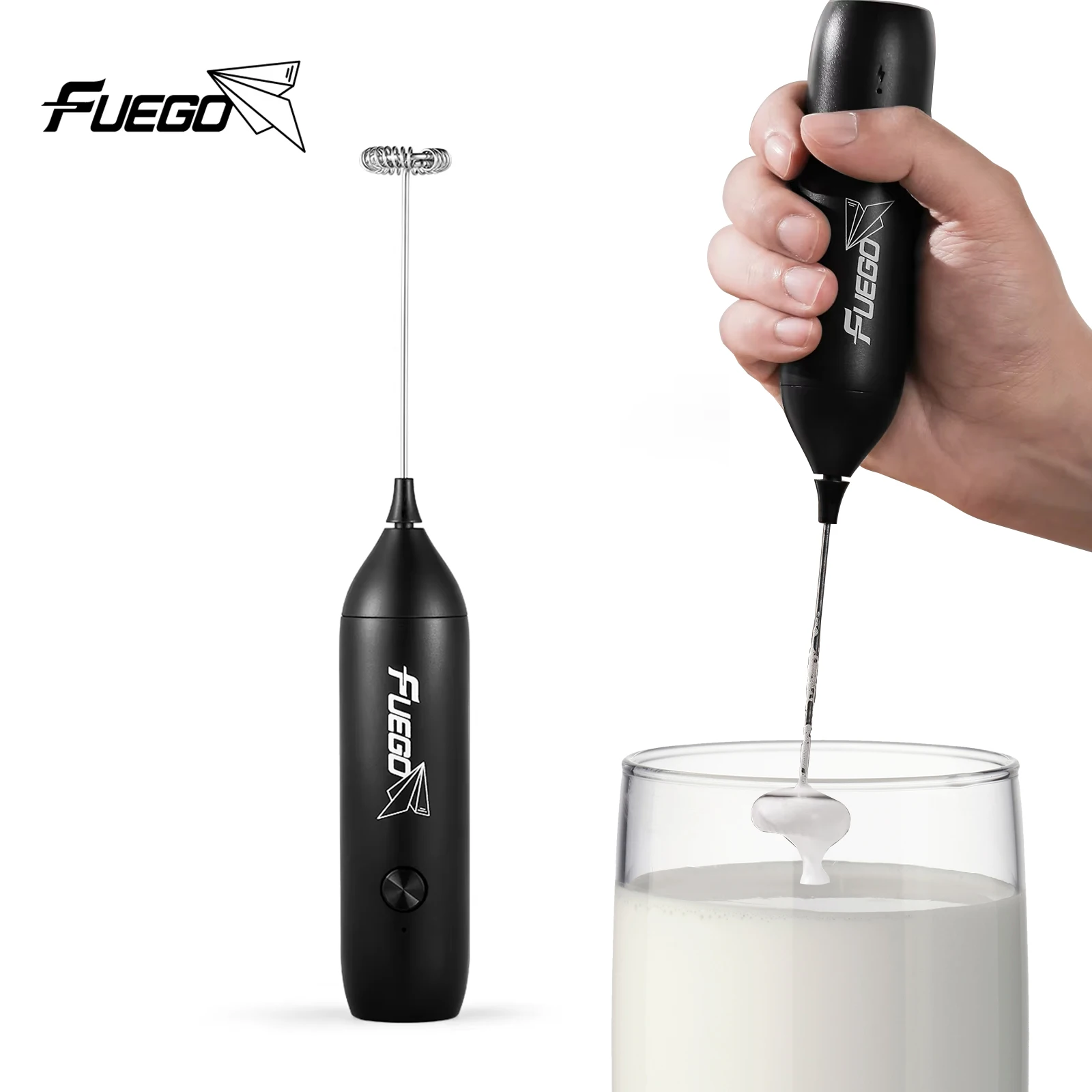 

Handheld Milk Frother for Coffee Rechargeable Electric Whisk Drink Mixer Foam Maker For Latte Cappuccino Hot Chocolate Egg