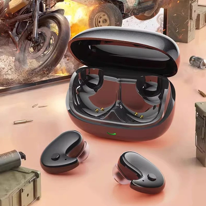 سماعات رأس للنوم بلوتوث لاسلكية شبه داخل الأذن، صوت صغير عالي الجودة، عمر بطارية طويل مناسب لأجهزة Android وApple