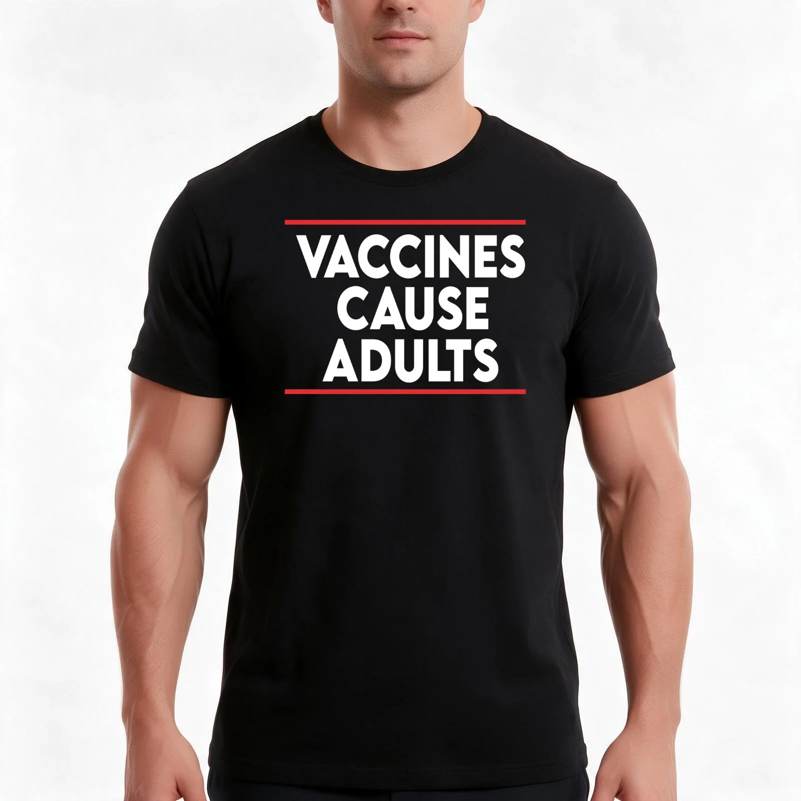 Copy of Vaccines cause adults T-Shirt, Summer Casual Cotton Tee, Oversized Streetwear Tops, Vintage Graphic Print, 100% Cotton