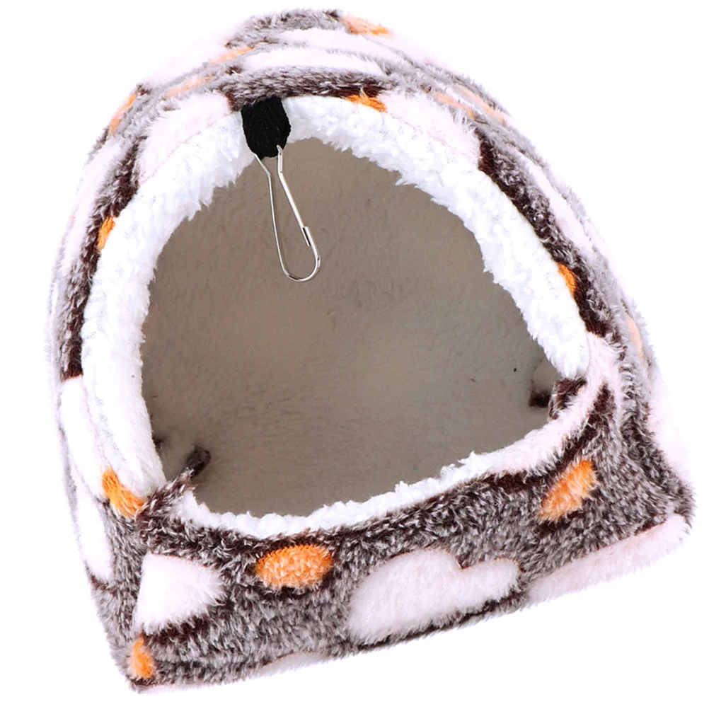 

Pet Bed House Soft Flannel Cotton Hanging Warm Bedding For Hamster Rat Guinea Pig Winter Hammock Small Pets Cage Accessory