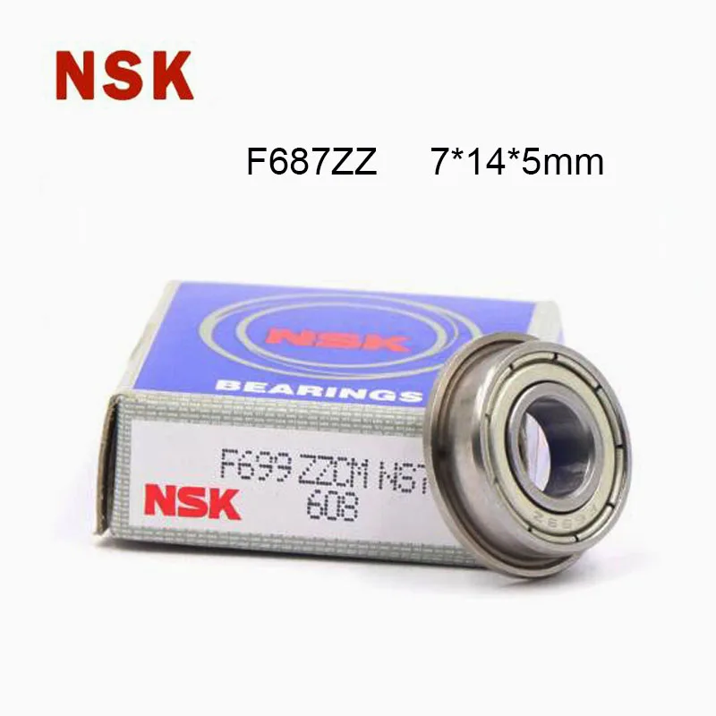 

Origin Japan NSK Bearing F687ZZ Flange Bearing 7x14x5 mm ABEC-9 ( 5/10 PCS ) F687 Z ZZ High Speed Flanged Ball Bearings