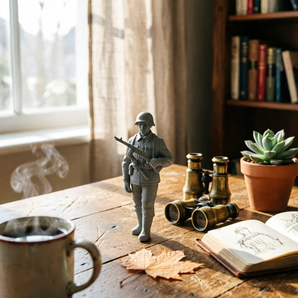 7 Pieces World War II Soldier Figures 3D Printed Resin Model Kit Unpainted Model Kit Solid Single-Piece-Piece Collectible Toy