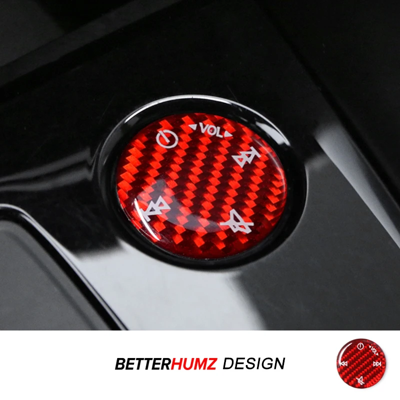 For Audi A3 8Y S3 2021-2025 Carbon Fiber Center Console Volume Adjust Multimedia Knob Trim Sticker Car Interior Tuning Accessory