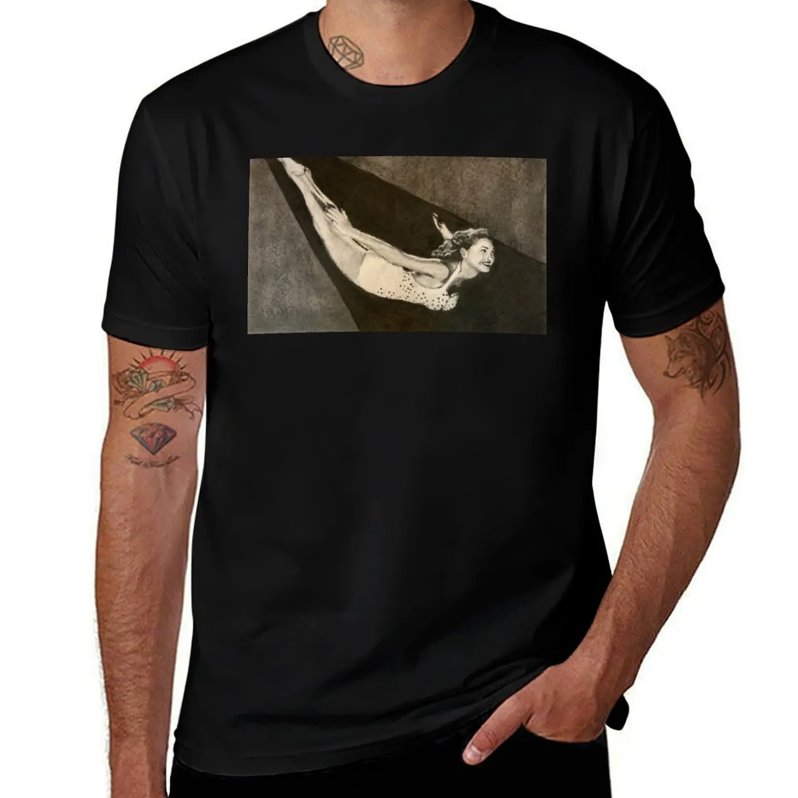 1950’s Swimmer Esther Williams T-Shirt Large Size Casual Tee Shirt
