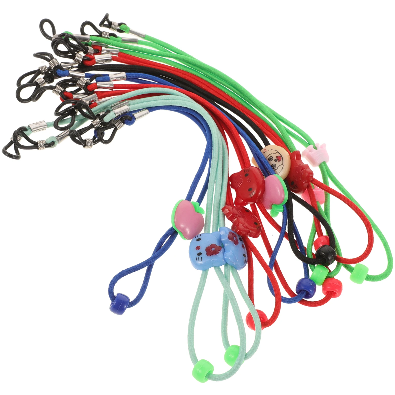 

10pcs Eyeglasses Accessories Kids Glasses Strap Elastic Anti Slip Sports Sunglasses Chain Lanyard For Students Random Color