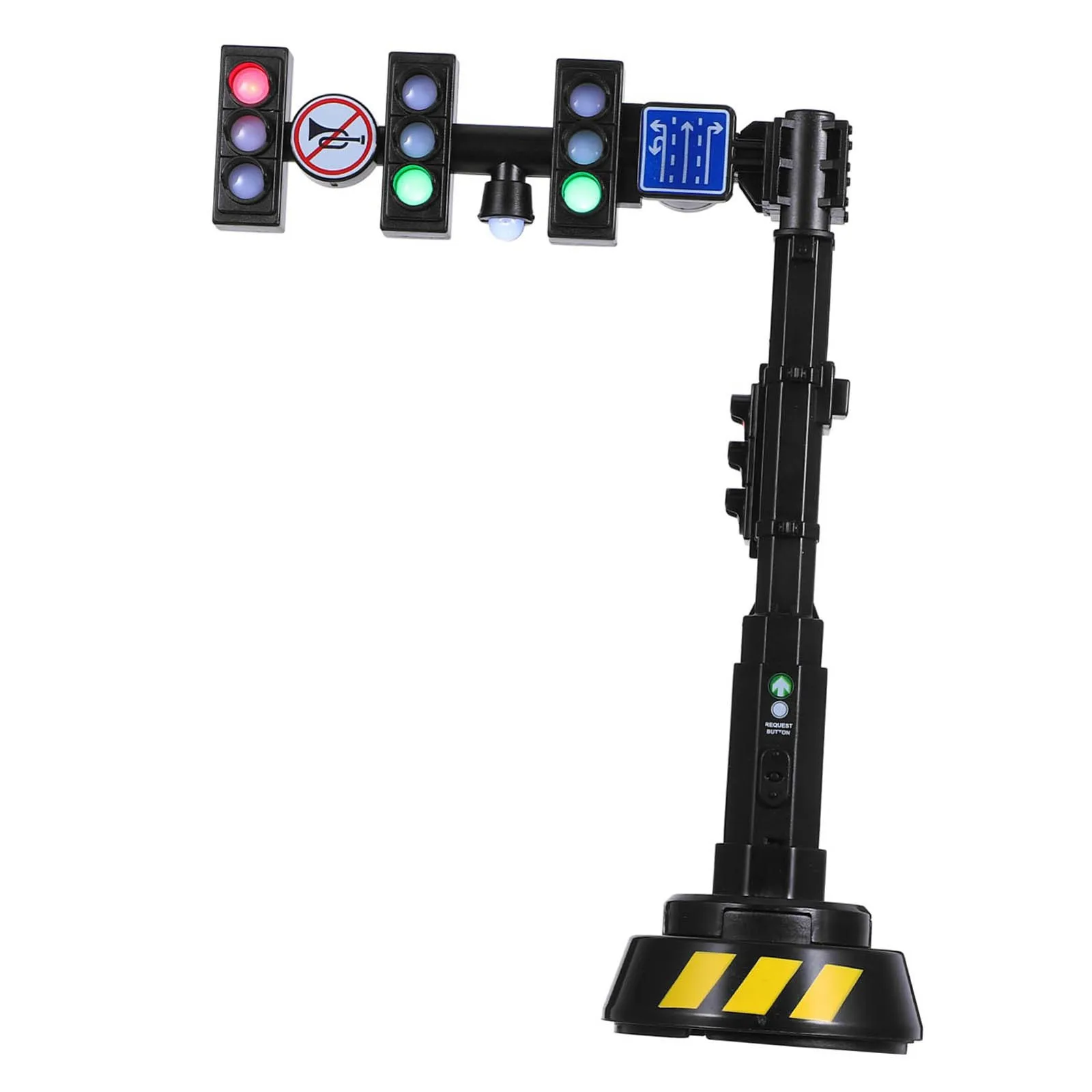 Safety Dducation Traffic Light Toy Lamp Block Brick City Street View Accessories Signpost Barrier Speed Indicator Warning Gifts