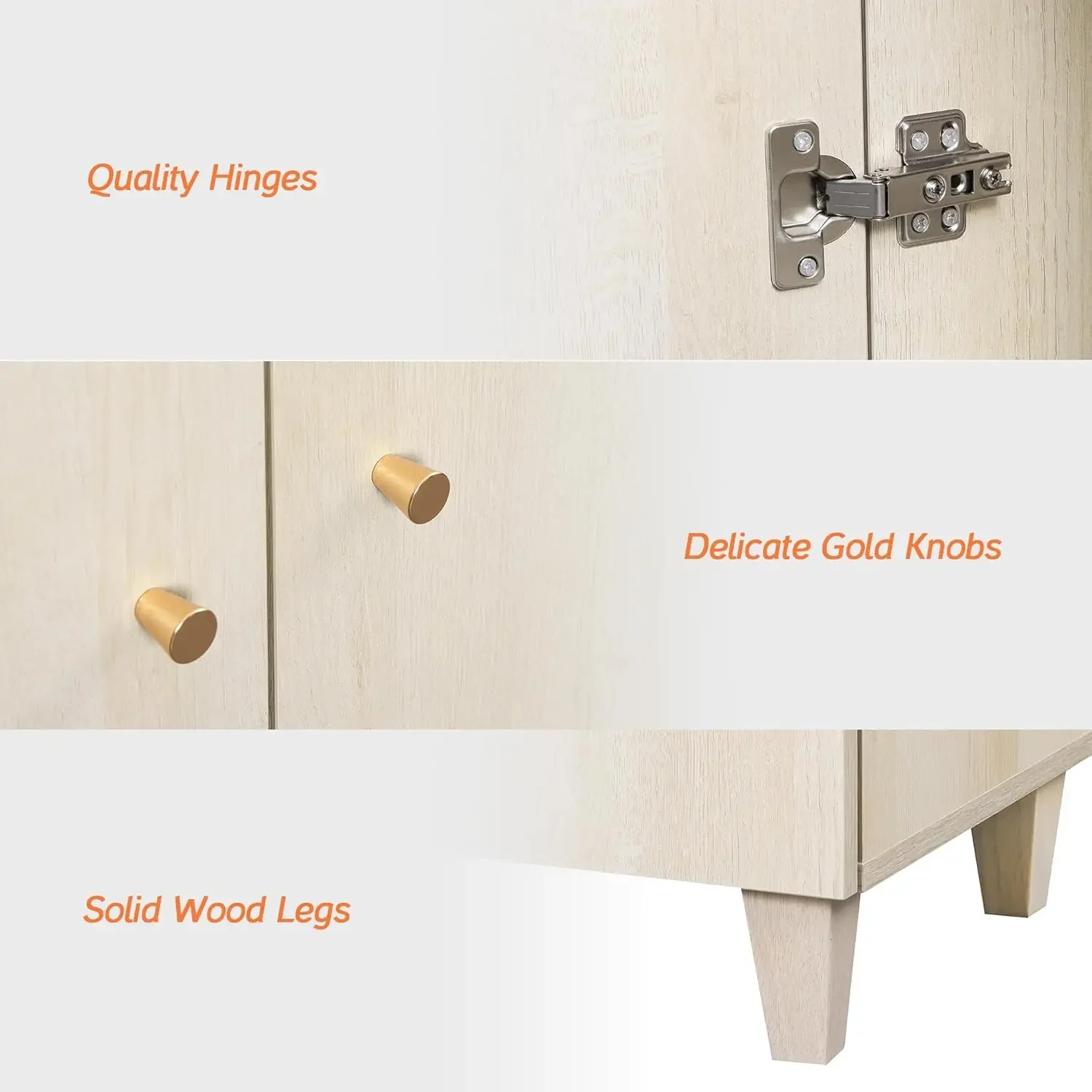 ビュッフェキャビネットサイドボード、幅70.8インチの木製クレデンツァコンソールテーブル、ドア4枚付き、モダンで素朴なキッチンアクセントストレージCの2個セット