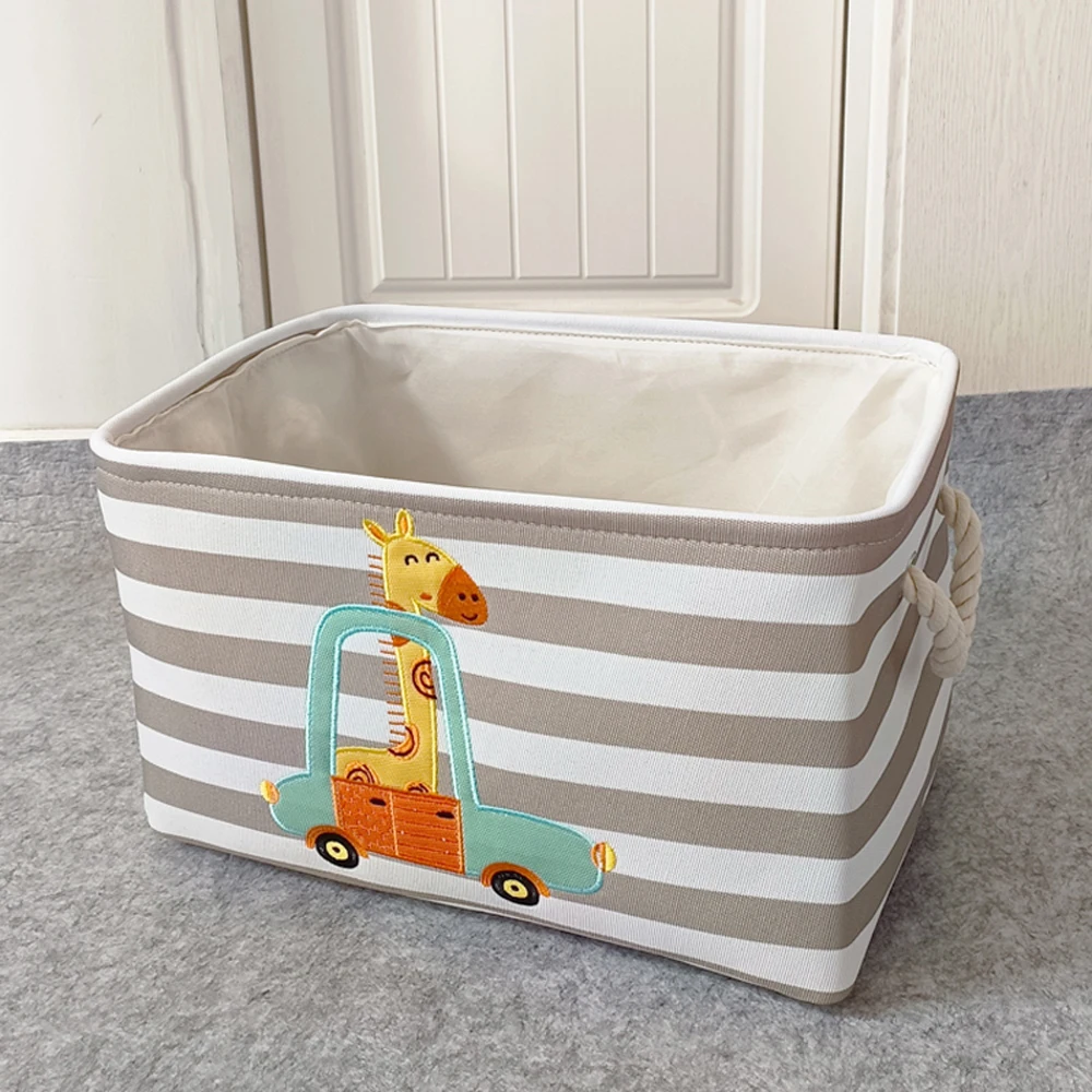 1PC Laundry Basket for Dirty Clothes Cute Lion Giraffe Toy Storage Basket Sundries Storage Box Bag