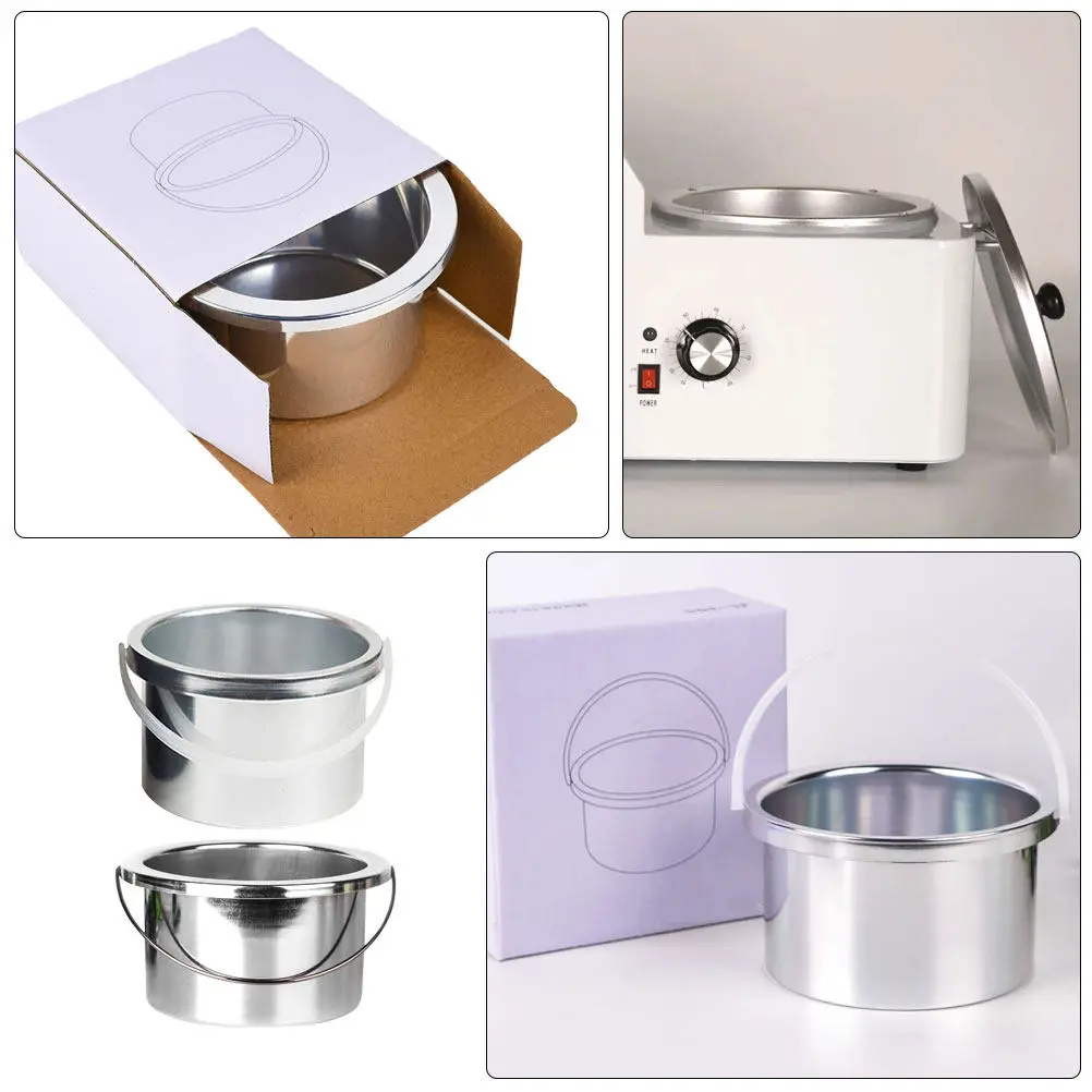 

2 шт. металлические силиконовые внутренние емкости для воскоплава с гладкой поверхностью, сменные чаши для воскоплава, для домашнего и салонного использования, долговечные