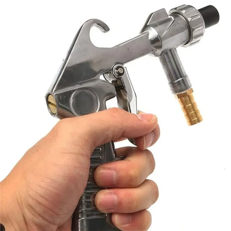 ABRW Sand Blaster Gun for Sandblast Cabinet with 4 Nozzles, Abrasive Sandblasting Gun Rust Removal Tool for Air Compressor