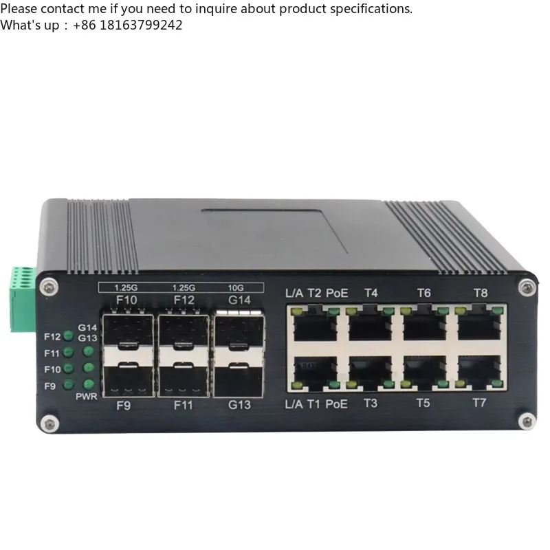 

Industrial Ethernet Switch Gigabit 8 Port 10 100 1000T 802.3at + 4-port 1G SFP + 2-Port 10G SFP+ Managed PoE Switch