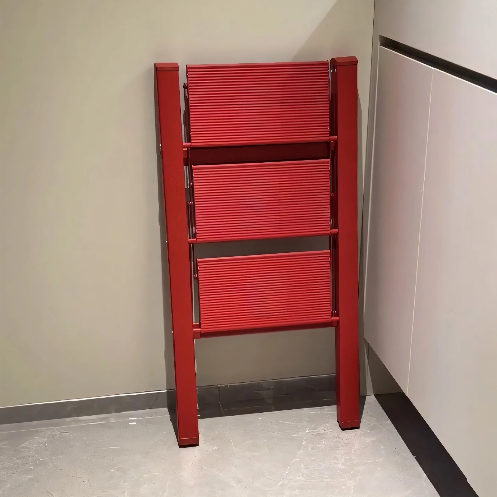 Stepladder Moving Up Step by Step Red New Year Ladder Household Folding Ladder