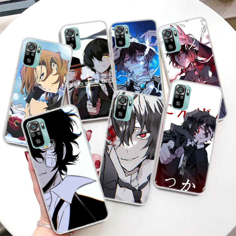 Anime Bungou Stray Dogs Phone Case For Xiaomi Redmi Note 12 12S 13 11 11S 11T 10 11E Pro Plus 10S 9 9S 9T 8 Coque Shell Cover Ca