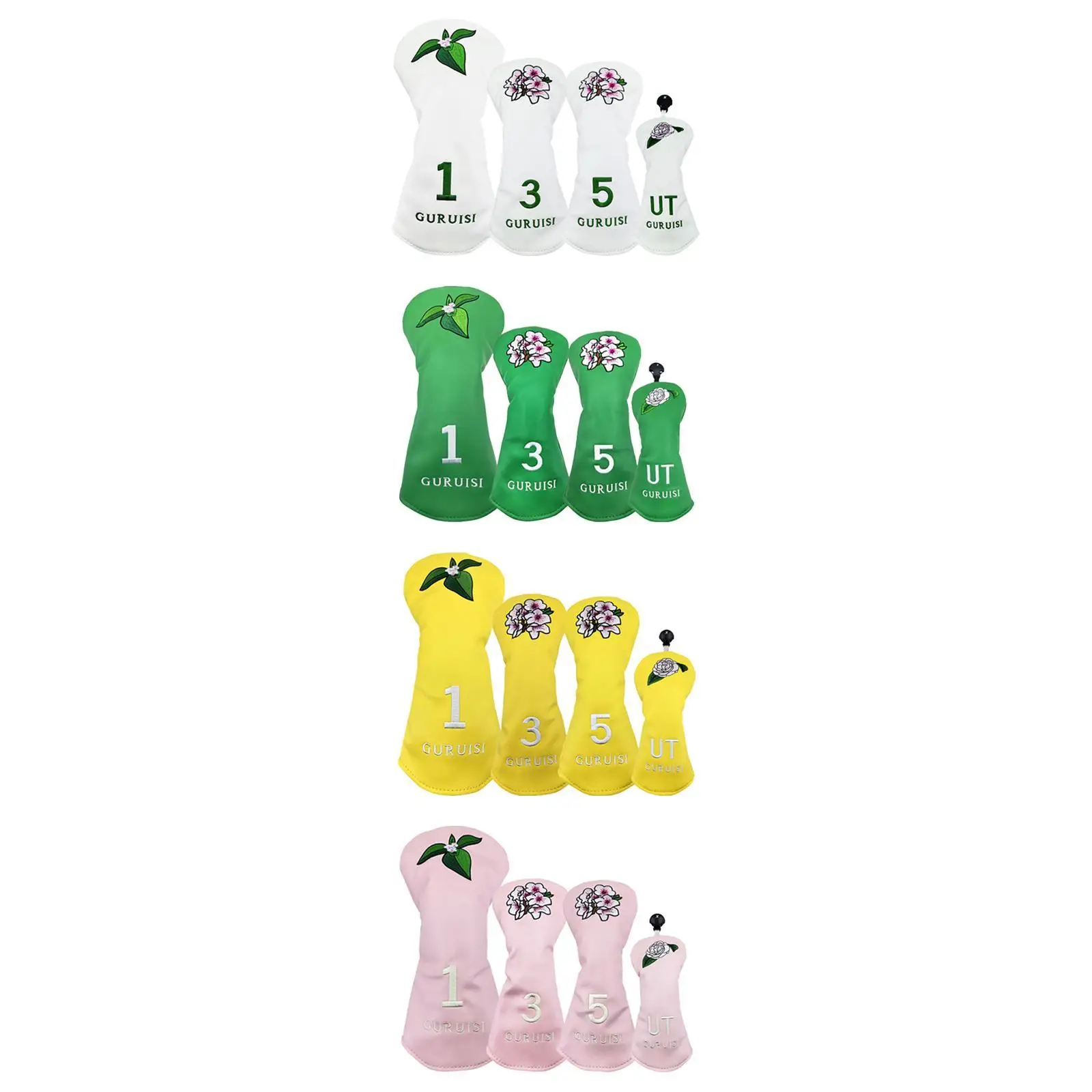 

4Pcs Golf Wood Headcovers Golf Head Covers for Golf Club for Men Adults