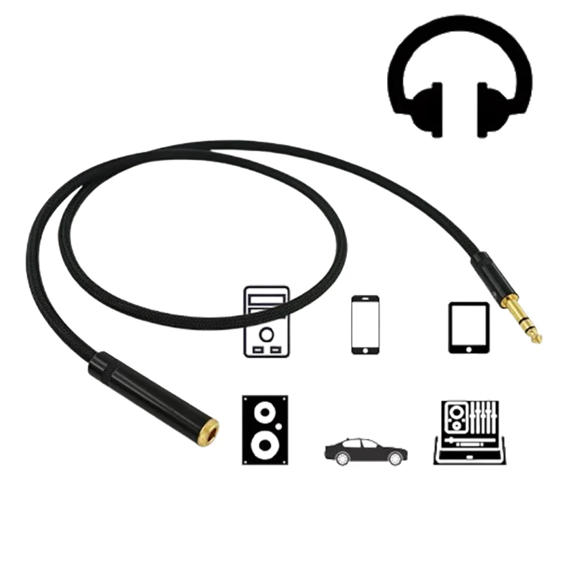 

Canare L-4E6S Audiophile Extension: 4N Oxygen-Free Copper 6.35mm Male-to-Female Stereo Interconnect​